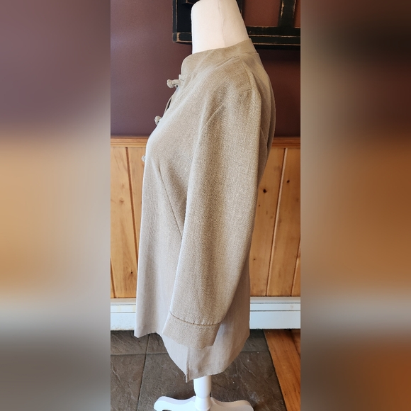 Vintage FATTANEH BAHARI Grey Jacket Knot Buttons Size 8 - Picture 3 of 9